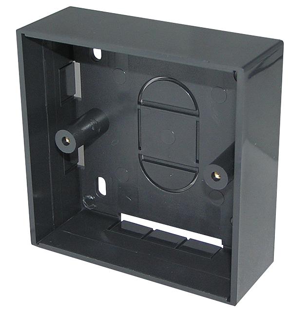 3L32BK BACK BOX, 32MM, ABS, 86X86MM FACEPLATE TUK