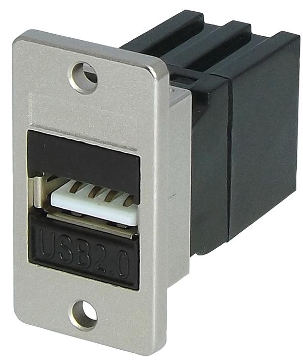 KCUAA2BKPM KEYSTONE COUPLER, USB 2.0 A, RCPT, BLACK TUK
