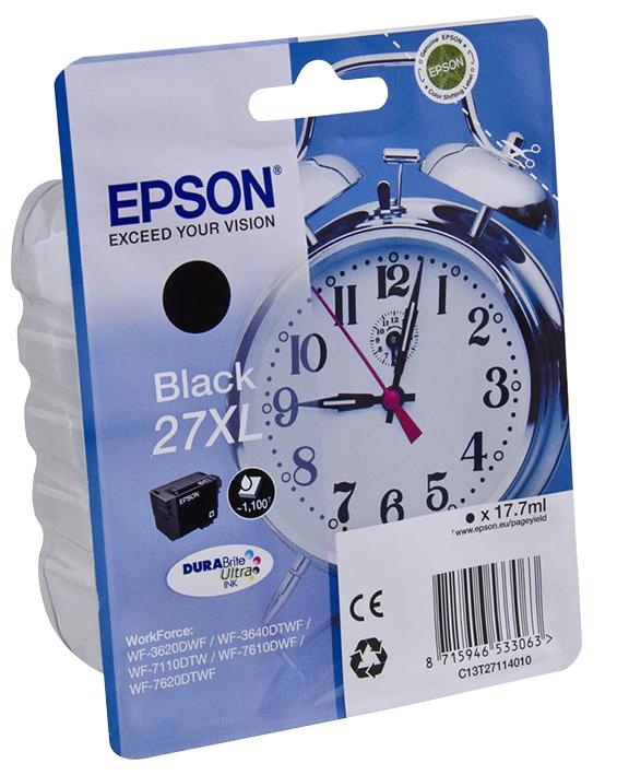 C13T27114010 INK CARTRIDGE, ORIGINAL, BLACK, EPSON EPSON
