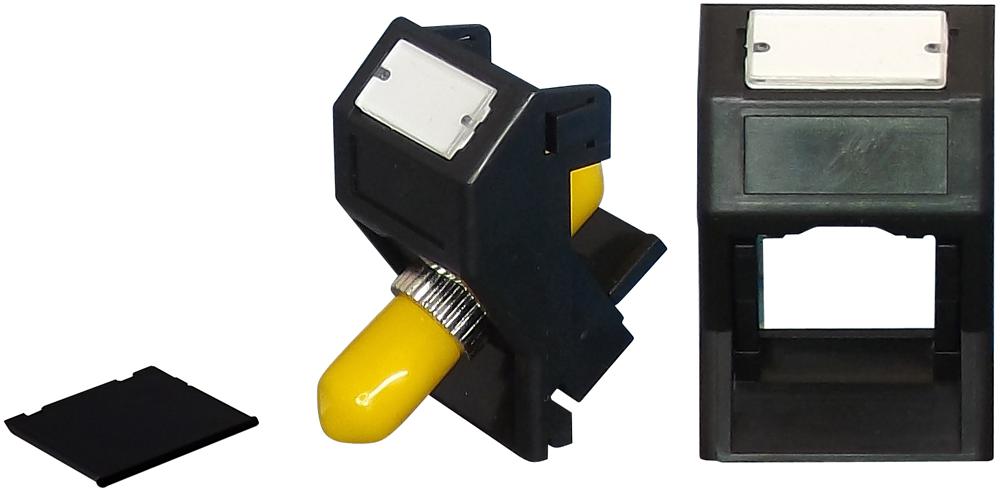 KA6-45BKEP ANGLED KEYSTONE ADAPTOR, 25X38MM, BLACK TUK