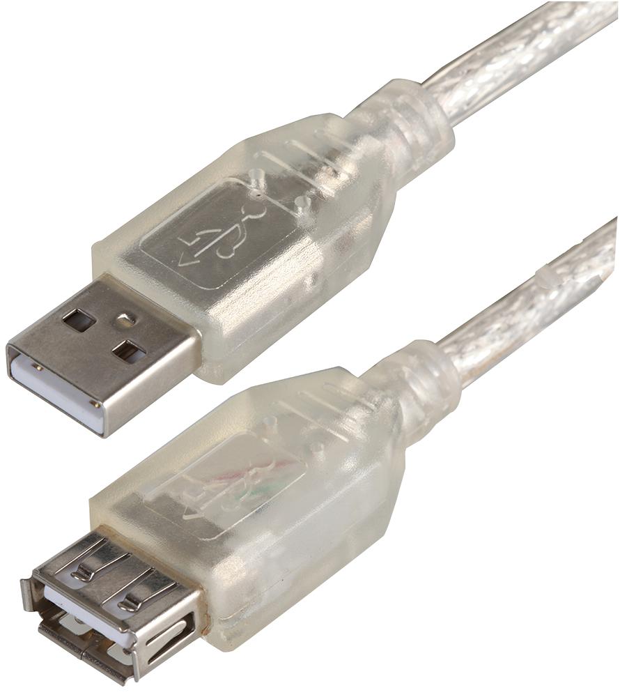 PSG91444 LEAD,USB2.0 A MALE - A FEMALE, CLEAR 2M PRO SIGNAL