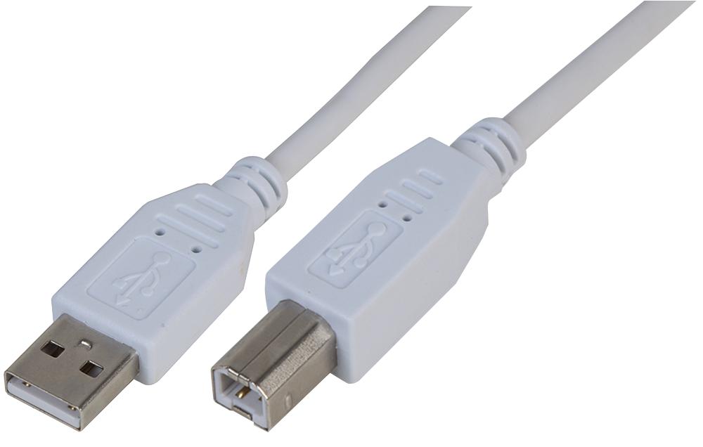 PSG91450 LEAD, USB2.0 A MALE - B MALE, WHITE 5M PRO SIGNAL