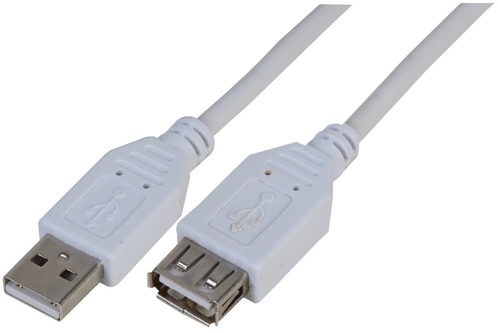 PSG91459 LEAD,USB2.0 A MALE-A FEMALE,WHITE 3M PRO SIGNAL