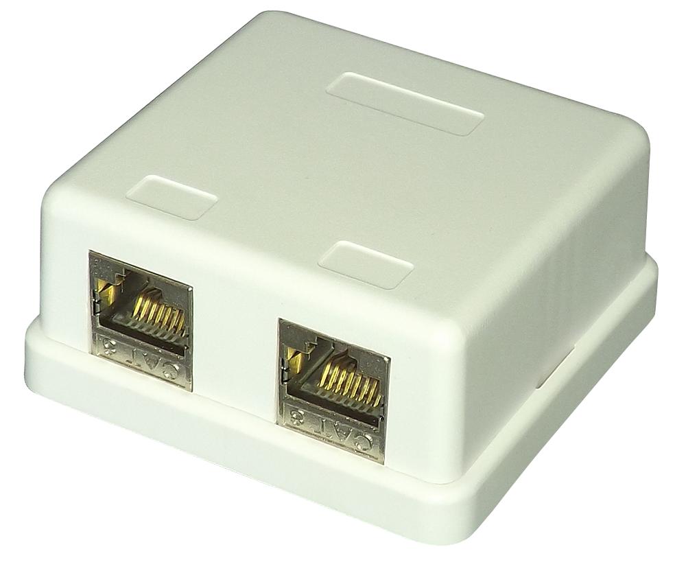 SEKH2 CAT 8 SURFACE MOUNT SOCKET, 2 PORT TUK
