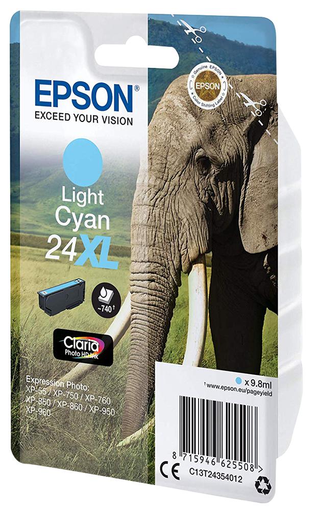 C13T24354012 INK CART, T2435, LIGHT CYAN XL, EPSON EPSON