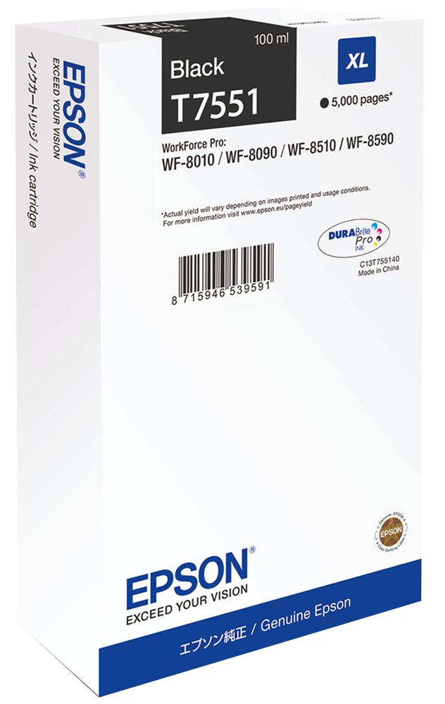 C13T755140 INK CART, T7551, BLACK XL, EPSON EPSON