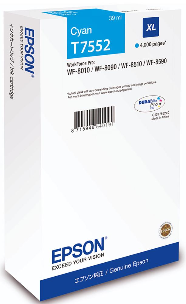 C13T755240 INK CART, T7552, CYAN XL, EPSON EPSON