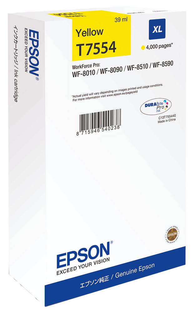 C13T755440 INK CART, T7554, YELLOW XL, EPSON EPSON