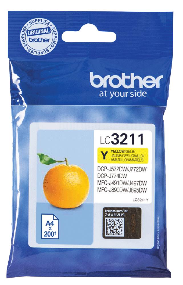 LC3211Y INK CART, LC3211Y, YELLOW, BROTHER BROTHER