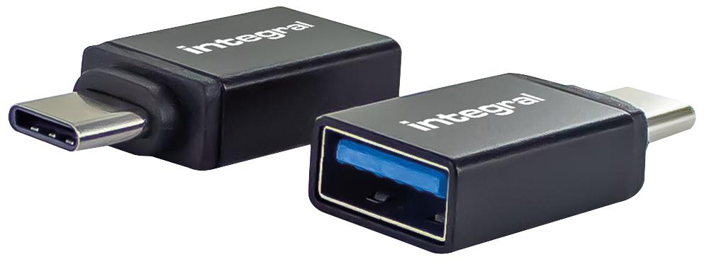 INADUSB3.0ATOCTW USB-A FEMALE-USB-C MALE ADAPTER 2PK INTEGRAL