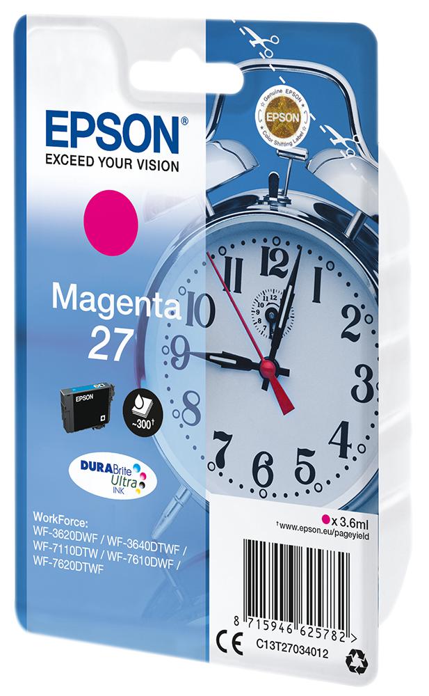 C13T27034012 INK CARTRIDGE, 27 ORIGINAL, MAGENTA EPSON