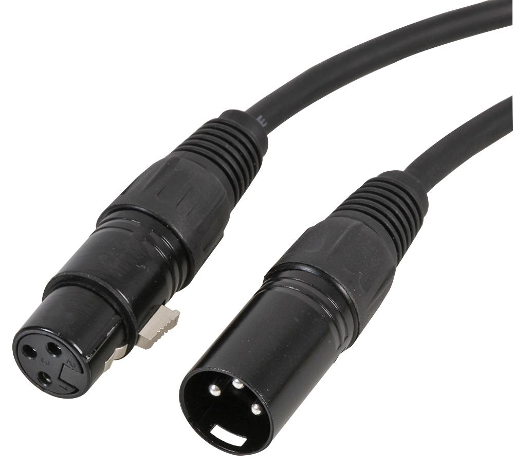 PLS00592 MIC / PATCH LEAD, 3P XLR BLACK, 10M PULSE