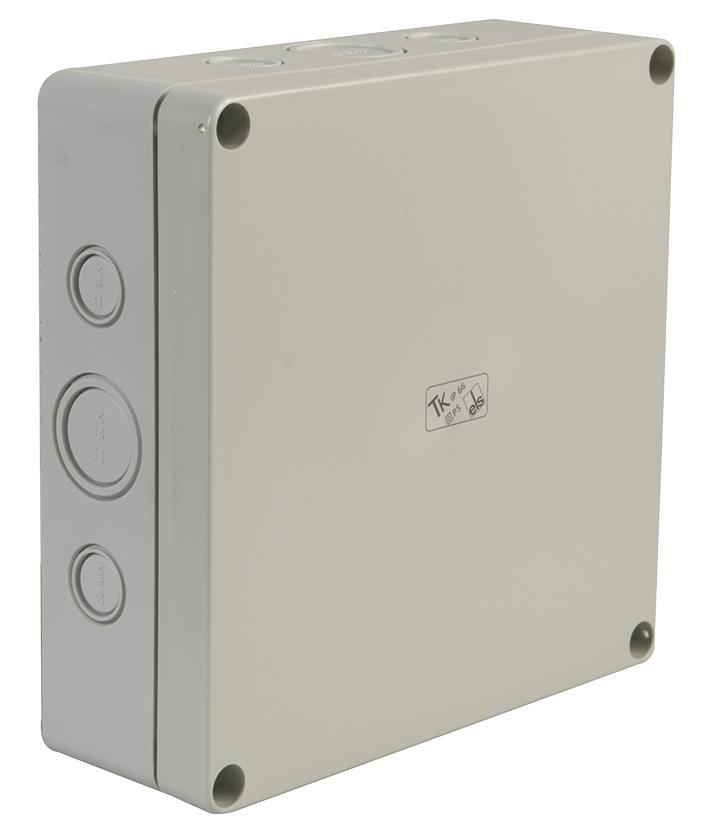 105-413 BOX, GREY LID, 182X180X63MM SPELSBERG