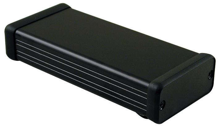 1455C1202BK BOX, BLACK, PLASTIC END PLATE HAMMOND
