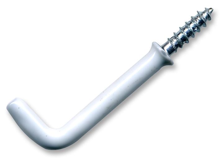 D01194 HOOKS, SHOULD, WHITE, 11/2IN (PK10) DURATOOL