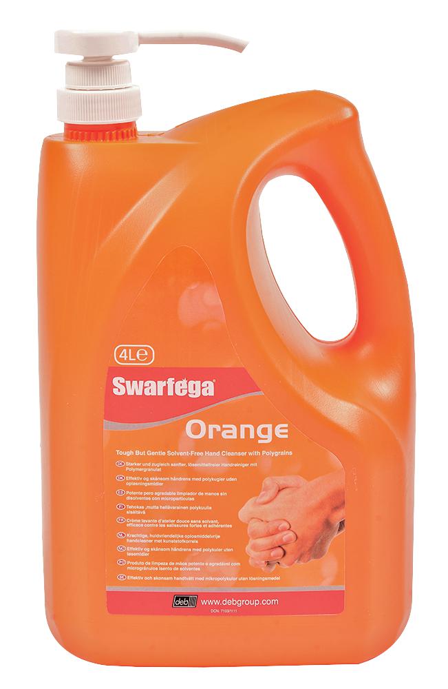 SOR4LMP SWARFEGA ORANGE HAND CLEANER 4L PUMP SWARFEGA