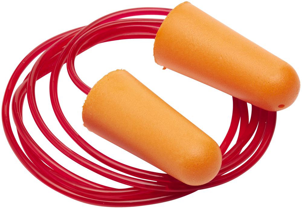4200200 FOAM EAR PLUGS WITH CORD - 5 PAIRS BLACKROCK