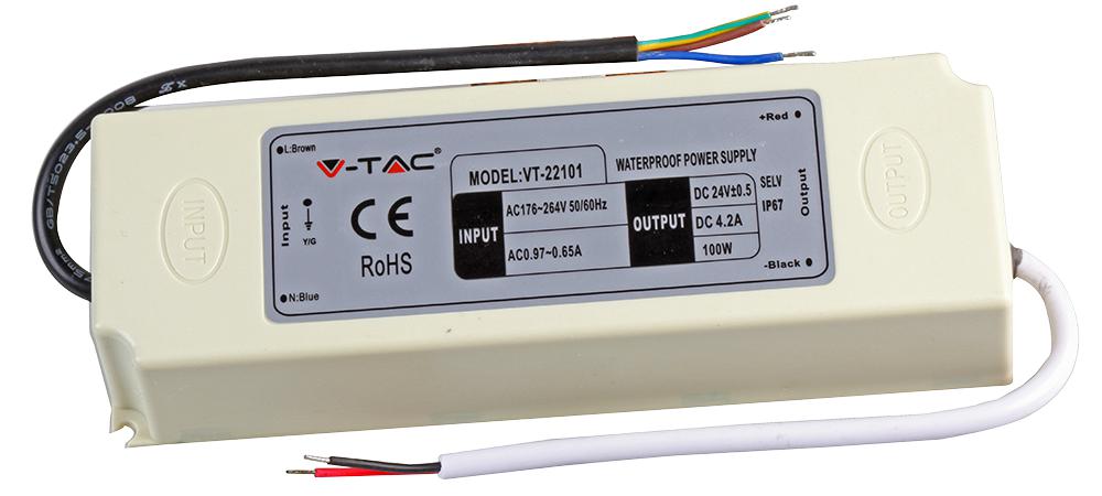 3101 NEON FLEX POWER SUPPLY 100W IP65 24V V-TAC