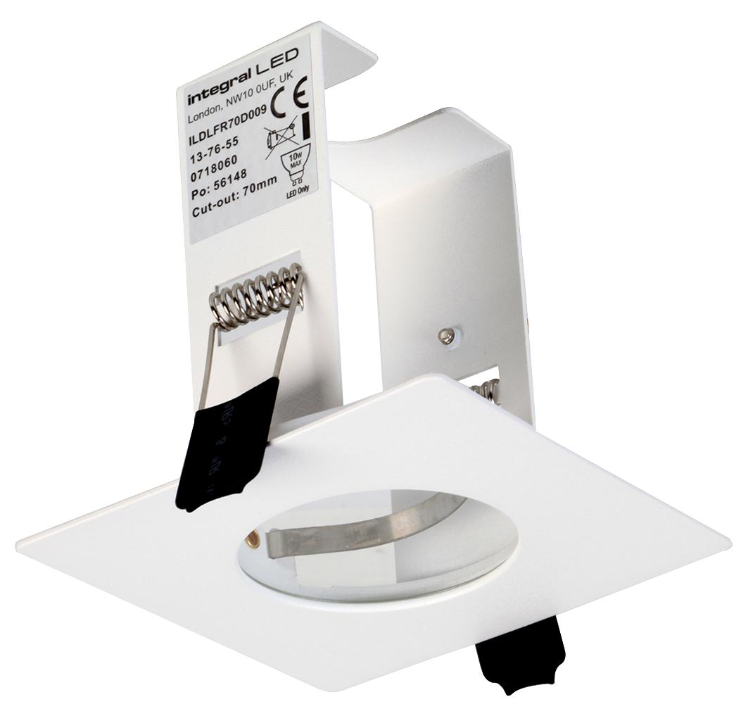 ILDLFR70D009 DOWNLIGHT LED EVOFIRE WHITE SQUARE GU10 INTEGRAL LED
