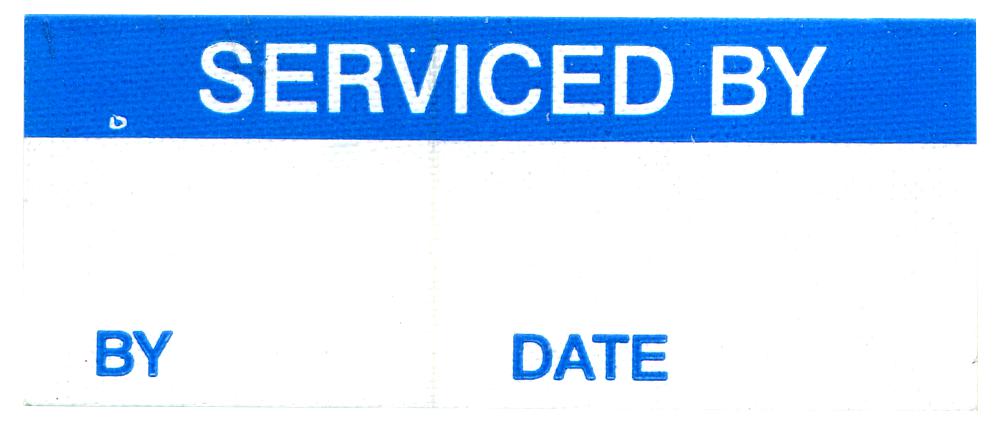 7827280 LABEL, SERVICED BY, PK350 MULTICOMP PRO