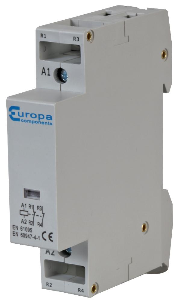 EUC1-20-2NOB 2 POLE MODULAR CONTACTOR 20A N/0 24VAC EUROPA