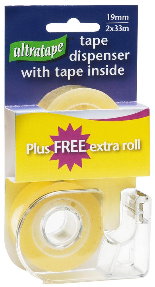 RT03281933DISP CLEAR TAPE 19MM X 33M (2RLS & DISP/CARD) ULTRATAPE