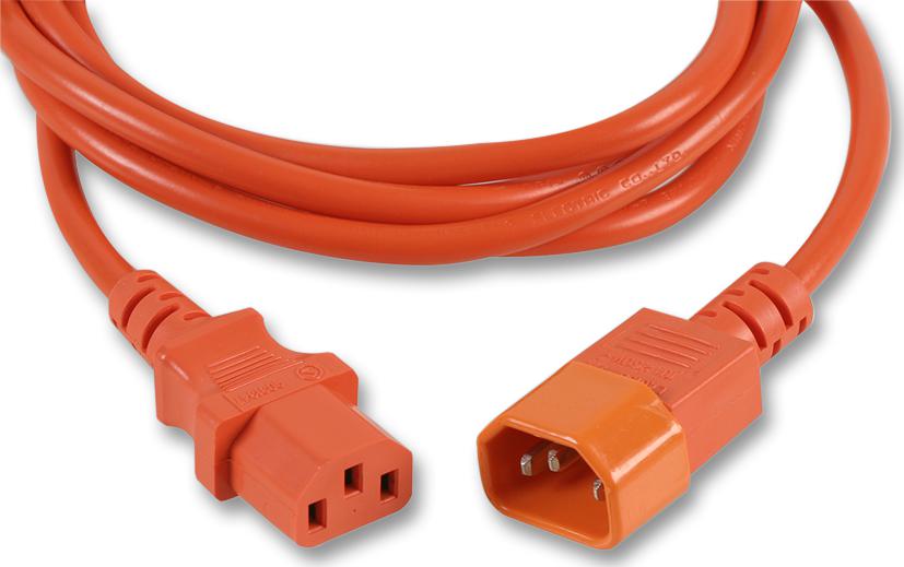 PE01119 POWER CORD, IEC C14-C13, 500M, ORG PRO ELEC