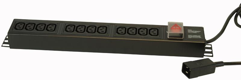 VIEC/12/C20 PDU VERTICAL IEC 12 WAY C20 PLUG POWERDATA TECHNOLOGIES