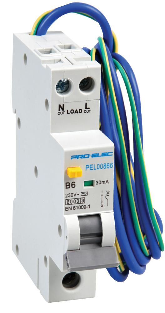 PEL00870 RCBO, 1P, 25A, 230VAC PRO ELEC