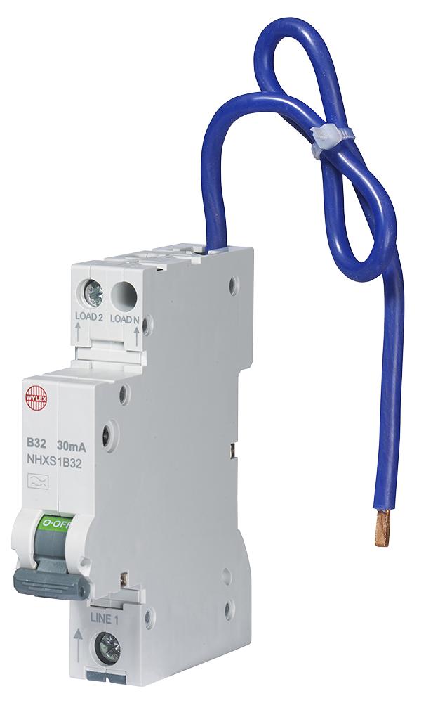 NHXS1B32 32A 30MA RCBO SINGLE MODULE B CURVE WYLEX