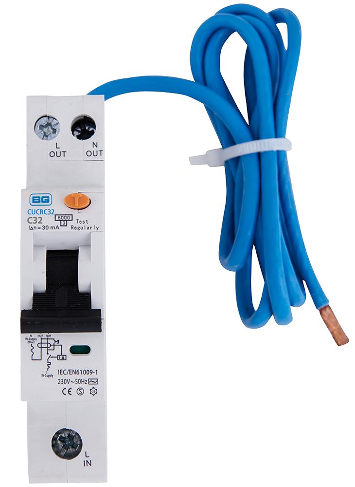 CUCRC32-01 COMPACT RCBO, TYPE AC, C CURVE, 32A BG ELECTRICAL