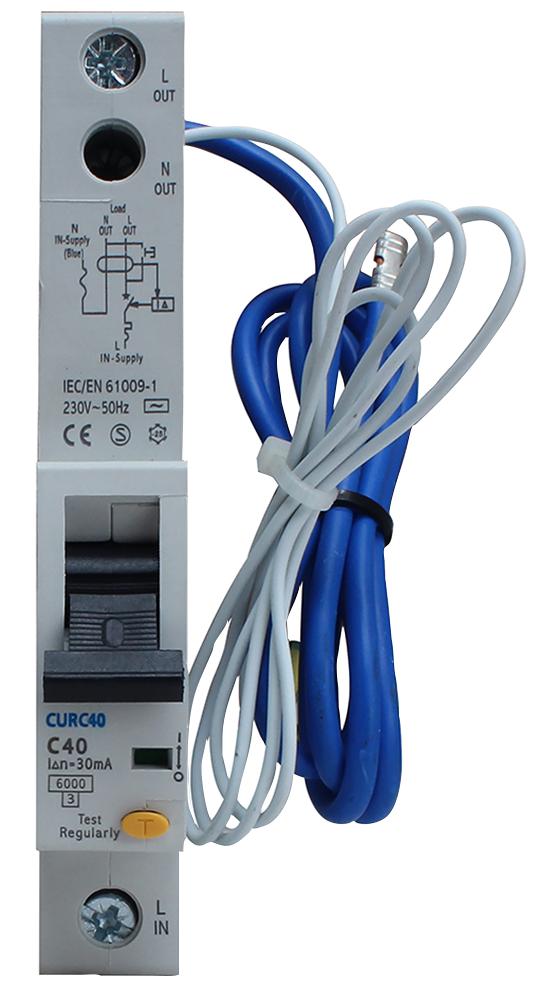 CURC40-02 RCBO, TYPE AC, C CURVE, 40A BG ELECTRICAL