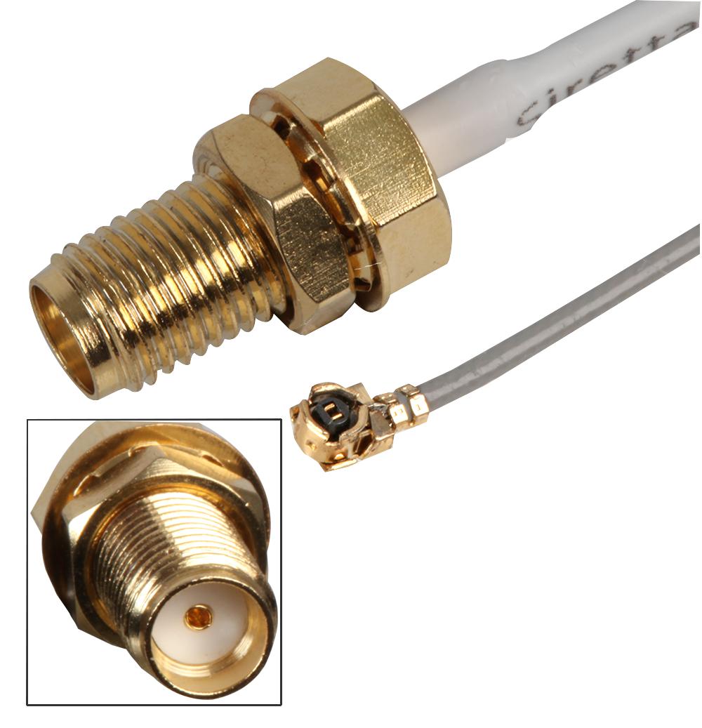 ASMG010X113S17 100MM 1.13 CABLE, UFL TO SMA F BULKHEAD SIRETTA