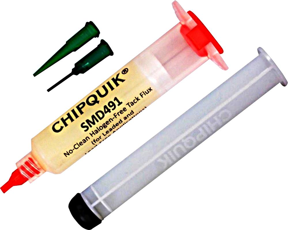 SMD491 FLUX, SYRINGE, NO CLEAN, 10CC CHIP QUIK