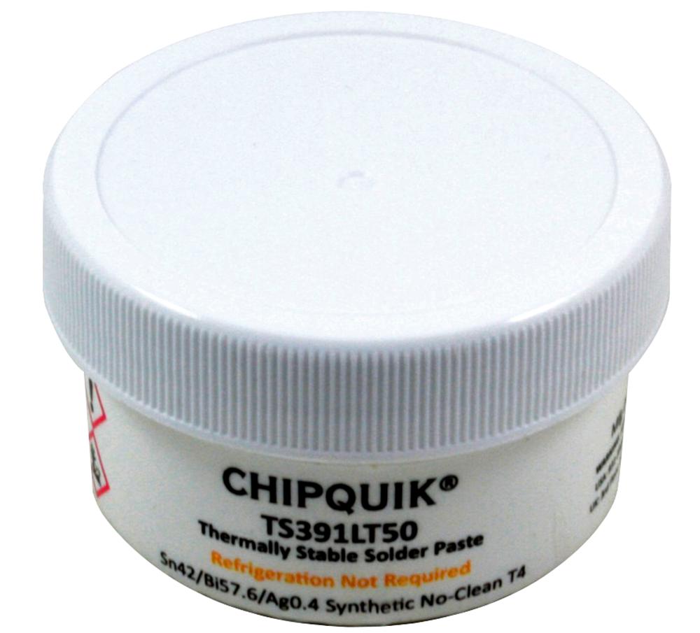 TS391LT50 SOLDER PASTE, SYNTHETIC NO CLEAN, 50G CHIP QUIK