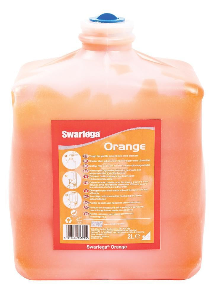 SOR2LT HAND CLEANER, CARTRIDGE, ORANGE, 2L SWARFEGA