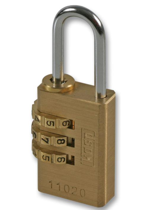 K11020D PADLOCK, BRASS, COMBINATION, 20MM KASP SECURITY