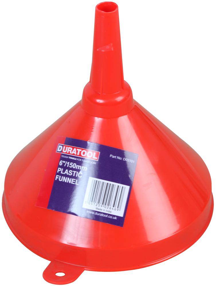 D03101 PLASTIC FUNNEL, 6IN DURATOOL