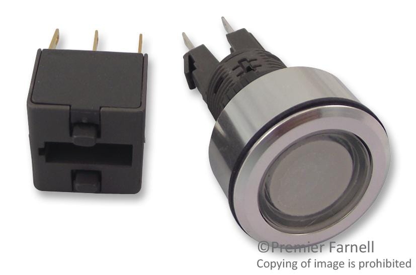 APEM illuminated A1PCA1X220K403 SWITCH, LATCH, BLUE, BLANK, 24V APEM 1857064 A1PCA1X220K403