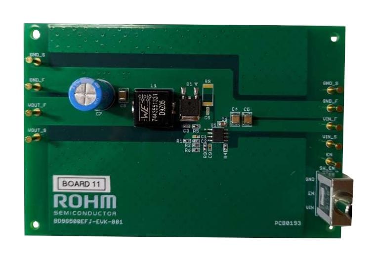 ROHM Power Management - DC / DC BD9G500EFJ-EVK-001 EVL BOARD, BD9G500EFJ, BUCK CONV ROHM 3770066 BD9G500EFJ-EVK-001