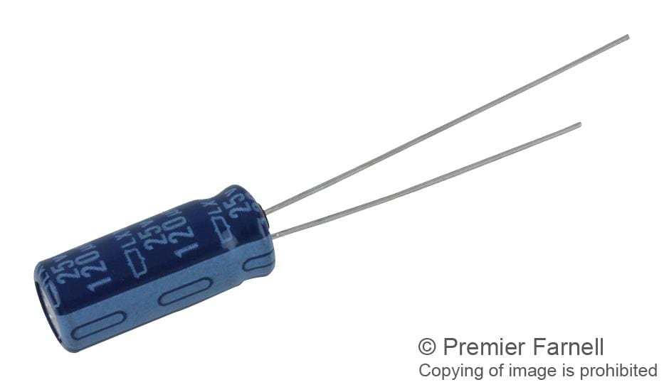UNITED CHEMI-CON Aluminium Electrolytic Capacitors - Leaded ELXY250ELL121MF15D CAP, 120µF, 25V, 20% UNITED CHEMI-CON 2842034 ELXY250ELL121MF15D