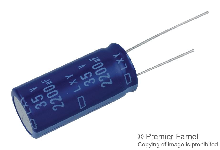 UNITED CHEMI-CON Aluminium Electrolytic Capacitors - Leaded ELXY350ELL820MF15D CAP, 82µF, 35V, 20% UNITED CHEMI-CON 2842038 ELXY350ELL820MF15D