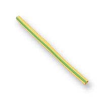 13714 - Heat Shrink Tubing, Flame Retardant, 2:1, 0.251 ", 6.4 mm, Green, Yellow, 328 ft, 100 m - MULTICOMP PRO