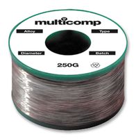 812000 - Solder Wire, Lead Free, 0.5mm Diameter, 217°C, 250g, Alloy 97.1, 2.6, 0.3 Sn, Ag, Cu - MULTICOMP