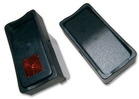 KG412A2XDA26X6 - Rocker Switch, Off-On, DPST, Illuminated, Panel Mount, Red, KG - APEM