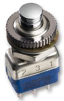 104450003 - Pushbutton Switch, 10400, 10.2 mm, DPDT, On-(On), Plunger - APEM
