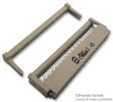 09 18 534 7813 - IDC Connector, With Strain Relief, IDC Receptacle, Female, 2.54 mm, 2 Row, 34 Contacts, Cable Mount - HARTING