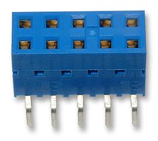 71991-305LF - PCB Receptacle, Board-to-Board, 2.54 mm, 2 Rows, 10 Contacts, Through Hole Mount, FCI Dubox 71991 - AMPHENOL COMMUNICATIONS SOLUTIONS