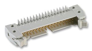 09 18 526 7913 - Pin Header, Short Latch, Wire-to-Board, 2.54 mm, 2 Rows, 26 Contacts, Through Hole Right Angle - HARTING