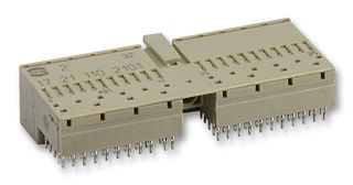 17 24 110 2102 - Connector, har-bus HM, 110 Contacts, 2 mm, Receptacle, Press Fit, 5 Rows - HARTING